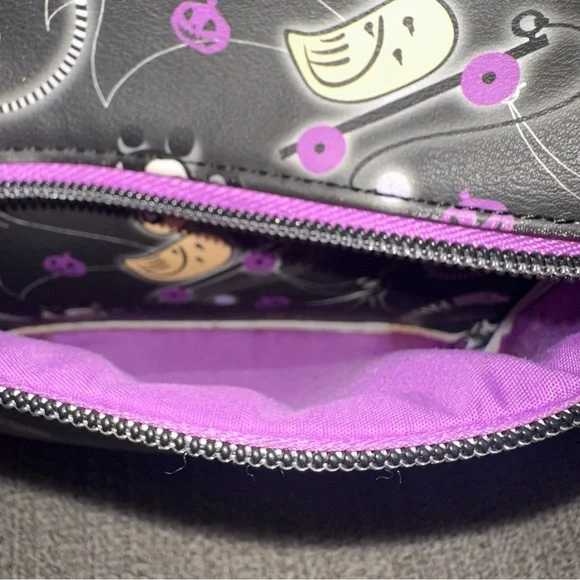 Disney The Nightmare Before Christmas Black Purple Yellow Mini Backpack - Picture 6 of 9